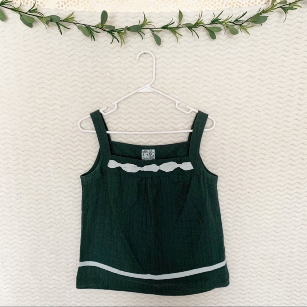 Anthropologie | Tabitha Windowpane Ribbon Top